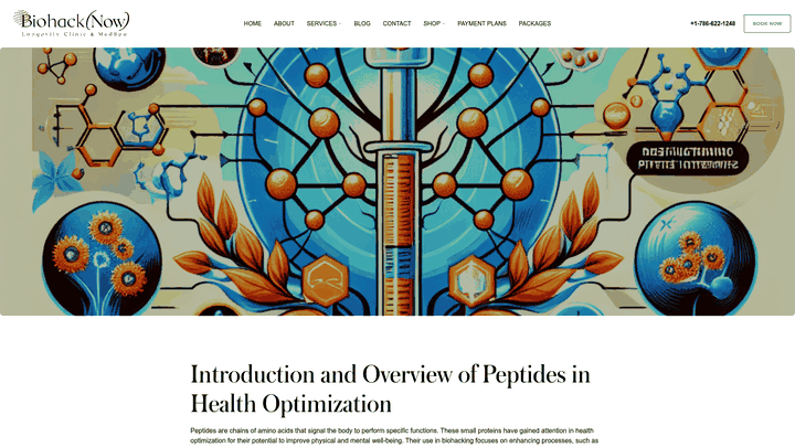 Screenshot: Screenshot of the comprehensive peptide solutions article that discusses safety considerations, potential side effects, and best practices for monitoring.