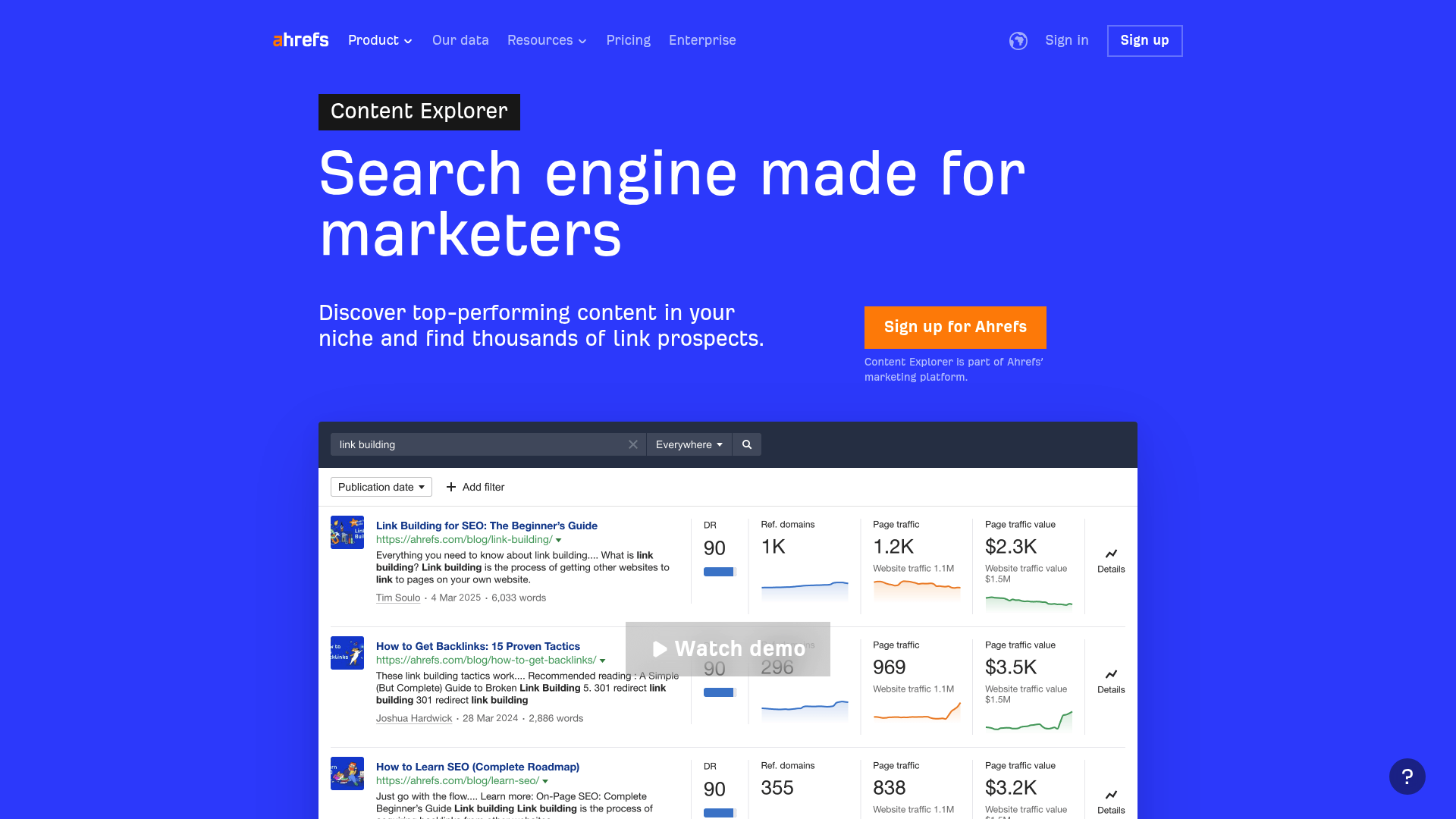 DemGen Agency Checklist: Ahrefs Content Explorer for Optimization