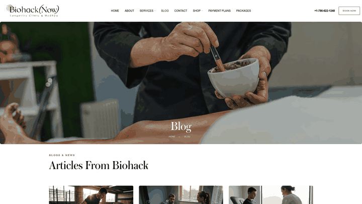Screenshot: Screenshot of the blog landing page, highlighting the article title and introductory summary.