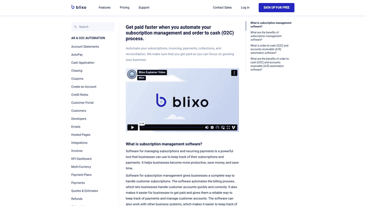Screenshot: Shows the documentation landing page with links to guides and a sign‑up form.