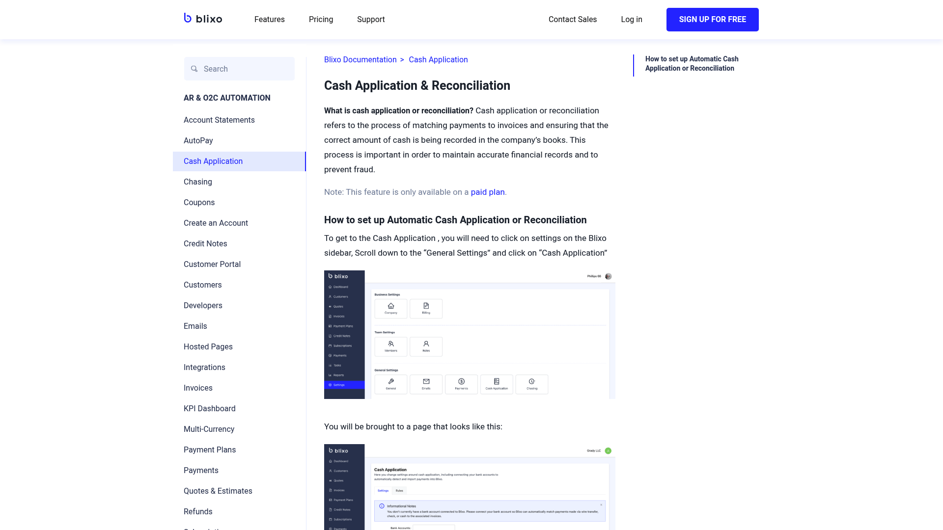 Screenshot: Screenshot of the Cash Application rules page, showing the settings and rule‑creation interface.