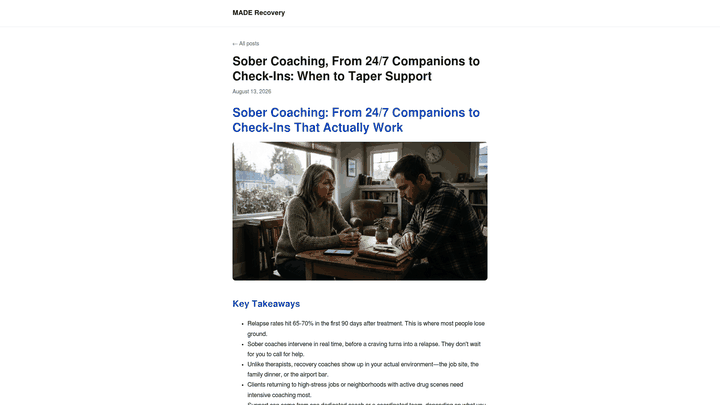 Screenshot: Paragraph illustrating the transition from daily to twice‑weekly and then weekly check‑ins, emphasizing the need for a structured tapering plan.