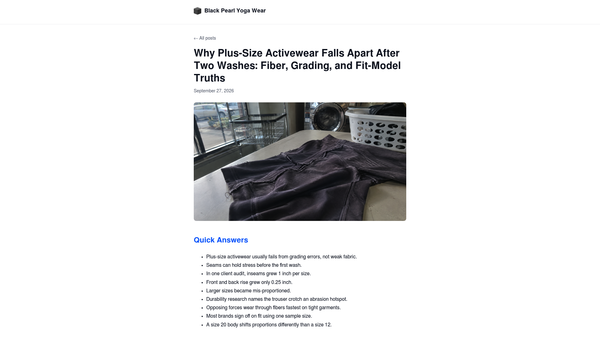 Screenshot: Highlighted care‑tips and wash‑cycle recommendations from the brand’s blog post.