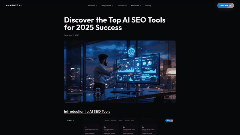 Screenshot: Excerpt from a blog post that showcases how the platform can be used to produce AI‑generated, SEO‑optimized content.