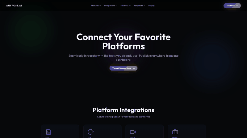 Screenshot: Integrations page highlighting the HubSpot Content Hub API connector.