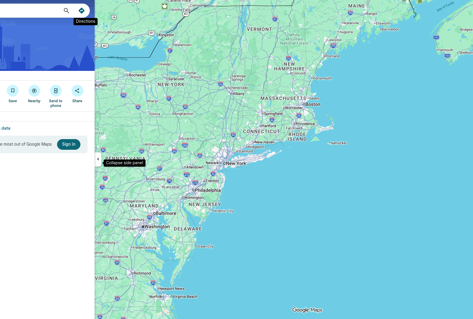 Screenshot: Google Maps listing with the “Reserve a table” button visible.