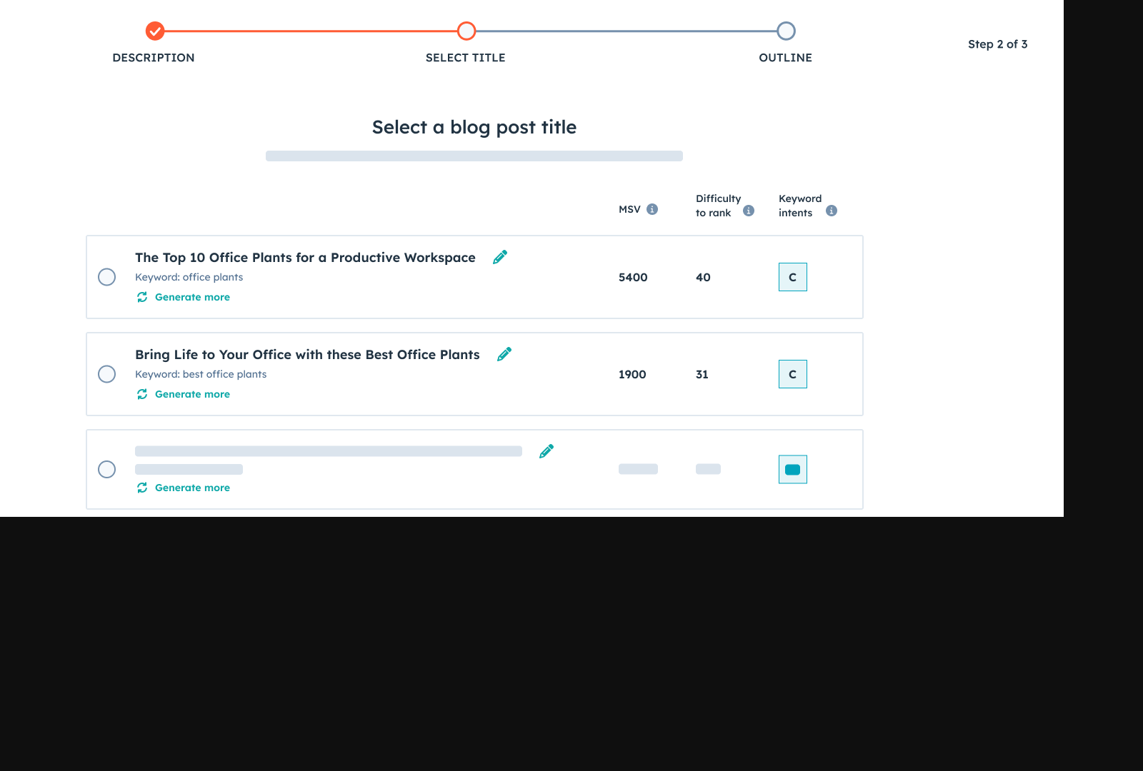Screenshot: Screenshot of the AI Blog Post Generator interface, displaying prompt entry and AI‑generated outline.