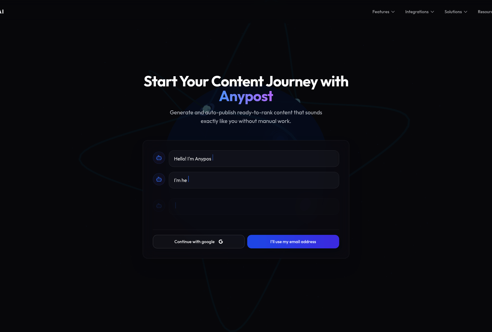 Screenshot: Dashboard landing page that emphasizes real‑time analytics and insights.
