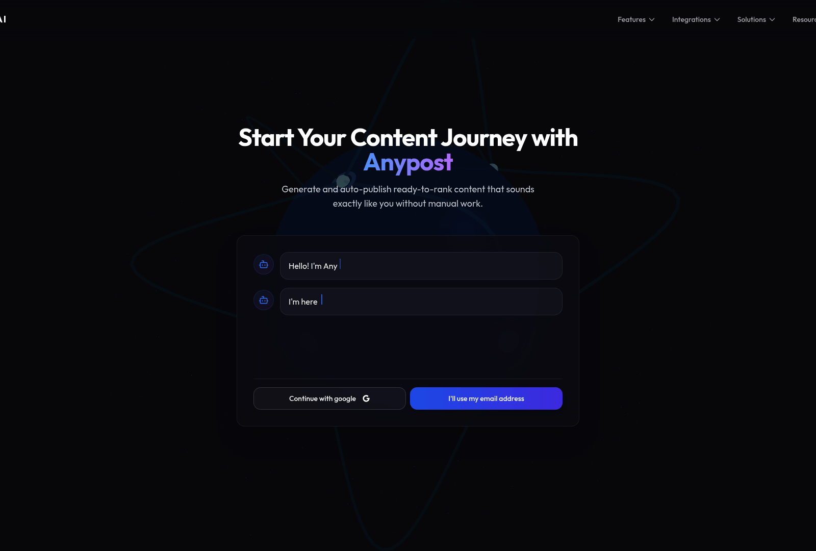 Screenshot: Anypost.ai analytics dashboard highlighting real‑time metrics and insights.